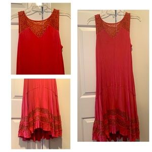 COPY - - ROBBIE BEE WOMEN'S SLEEVELESS LACED DRESS SMALL